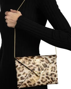 Envelope Clutch- Metallic Leopard