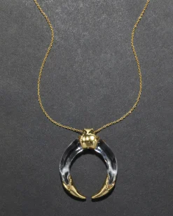 Gilded Tusk Lucite Necklace