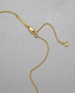 Gold Capped Crescent Lucite Necklace- Lipstick Red