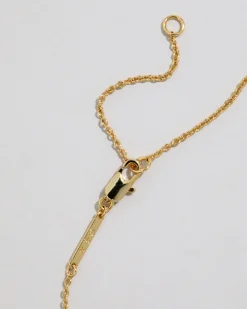 Gold Capped Crescent Lucite Necklace- Black
