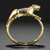 Gold Panther Jelly Belly Hinge Bracelet