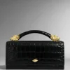 Lioness Top Handle Clutch- Black
