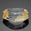 Liquid Lucite Crystal Pavé Wide Hinge Bracelet