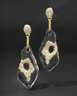 Liquid Lucite Crystal Pavé Geode Drop Earring