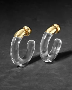 Liquid Lucite Front Back Hoop Earring