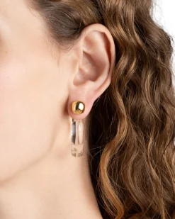 Liquid Lucite Front Back Hoop Earring