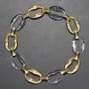Liquid Lucite Gold Link Necklace- Clear