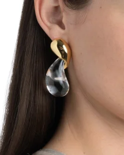 Liquid Lucite Modernist Earring