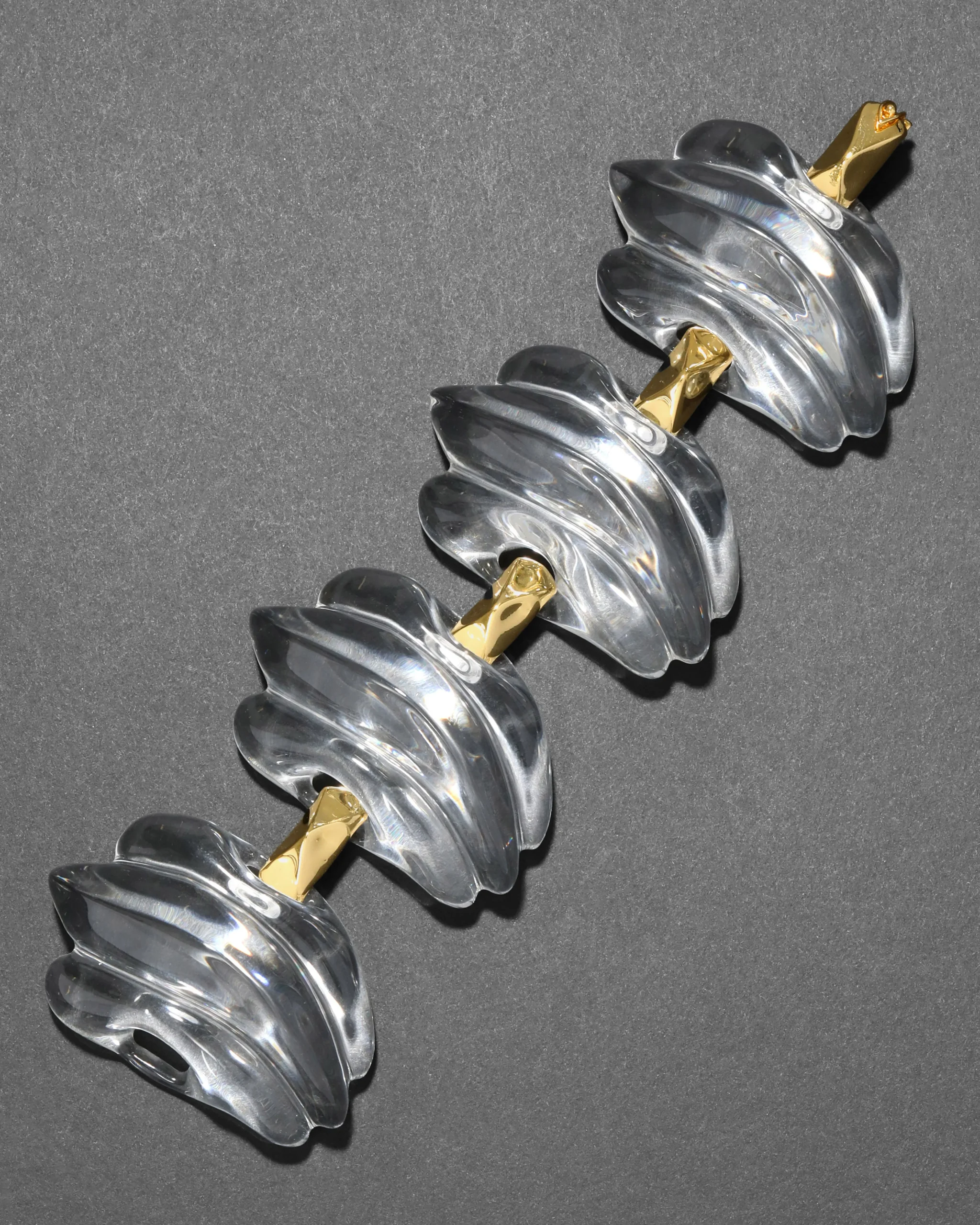 Liquid Lucite Sculptural Link Bracelet