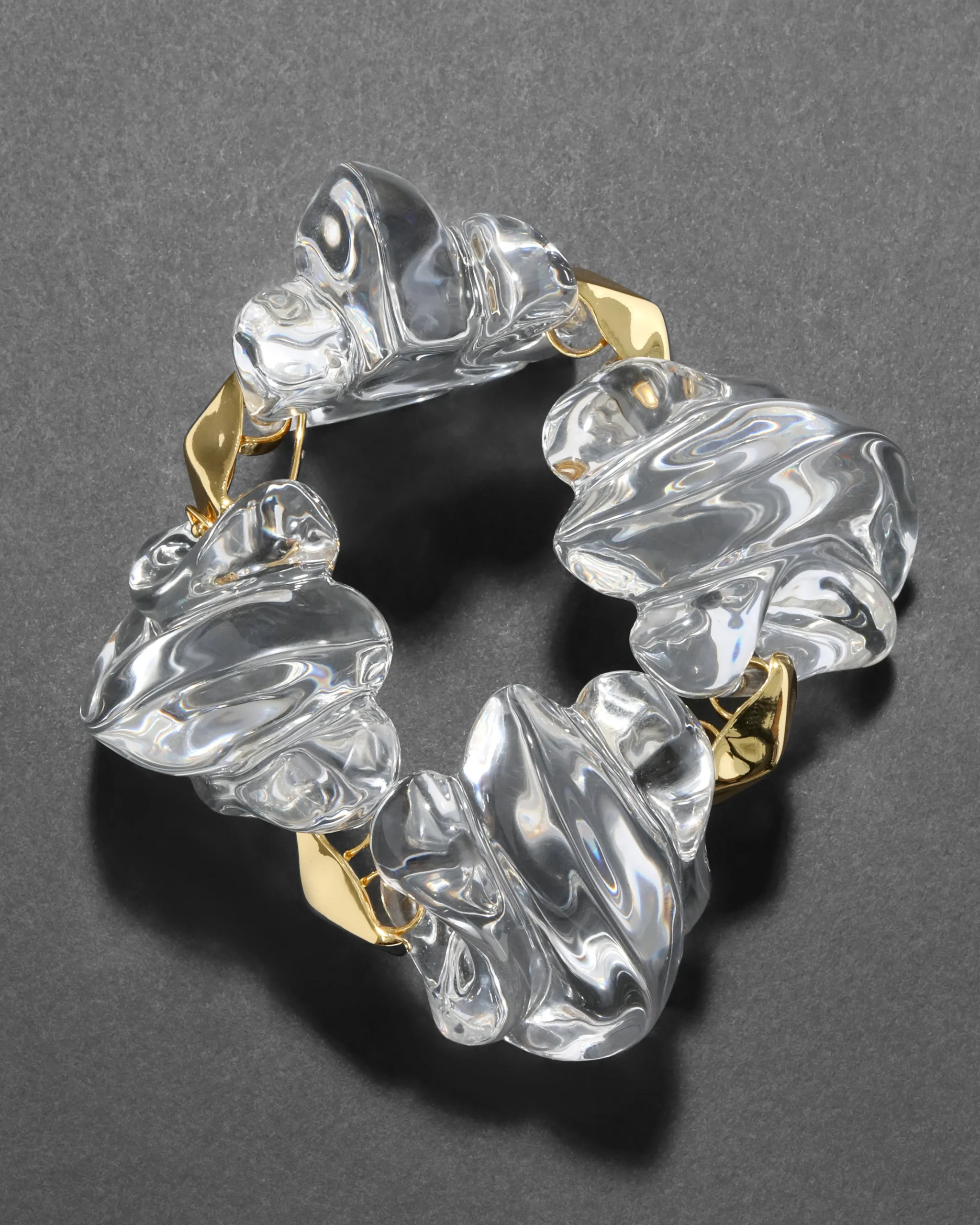 Liquid Lucite Sculptural Link Bracelet