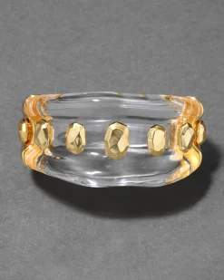 Liquid Lucite Studded Hinge Cuff Bracelet