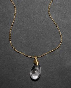 Liquid Lucite Teardrop Pendant Necklace