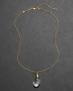 Liquid Lucite Teardrop Pendant Necklace