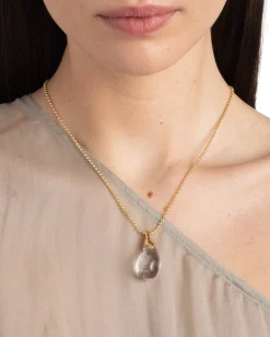 Liquid Lucite Teardrop Pendant Necklace