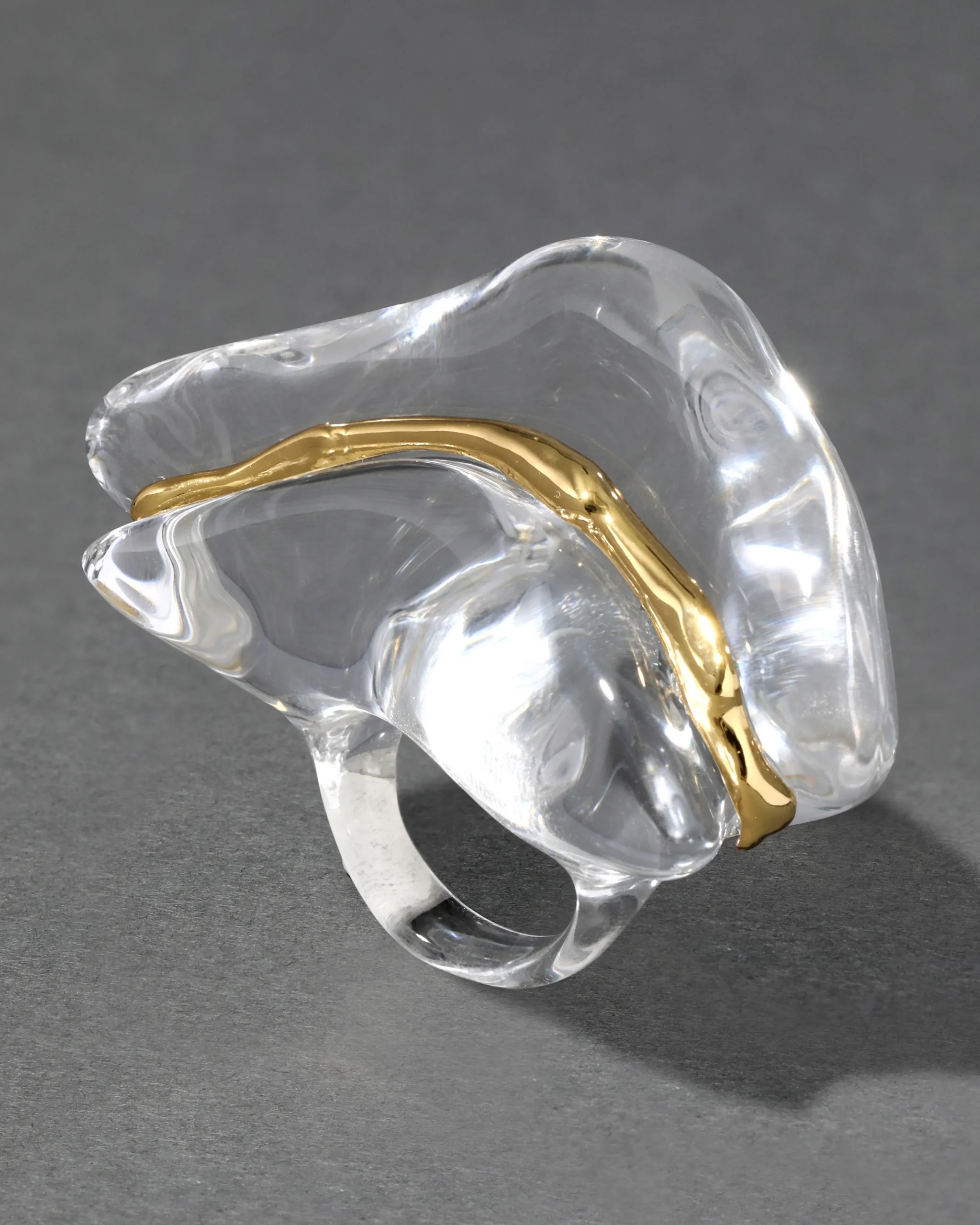 Liquid Lucite Wave Ring