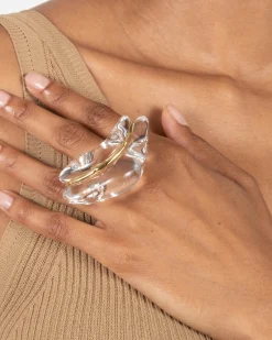 Liquid Lucite Wave Ring