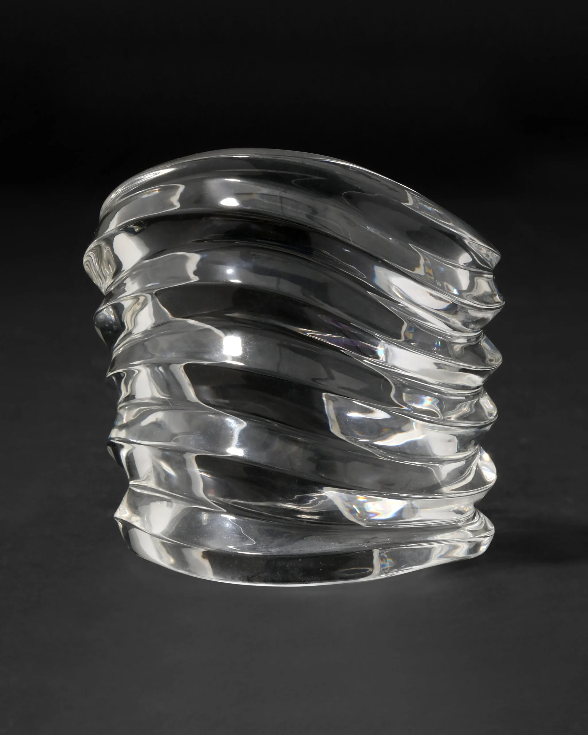 Liquid Lucite Wide Ripple Cuff