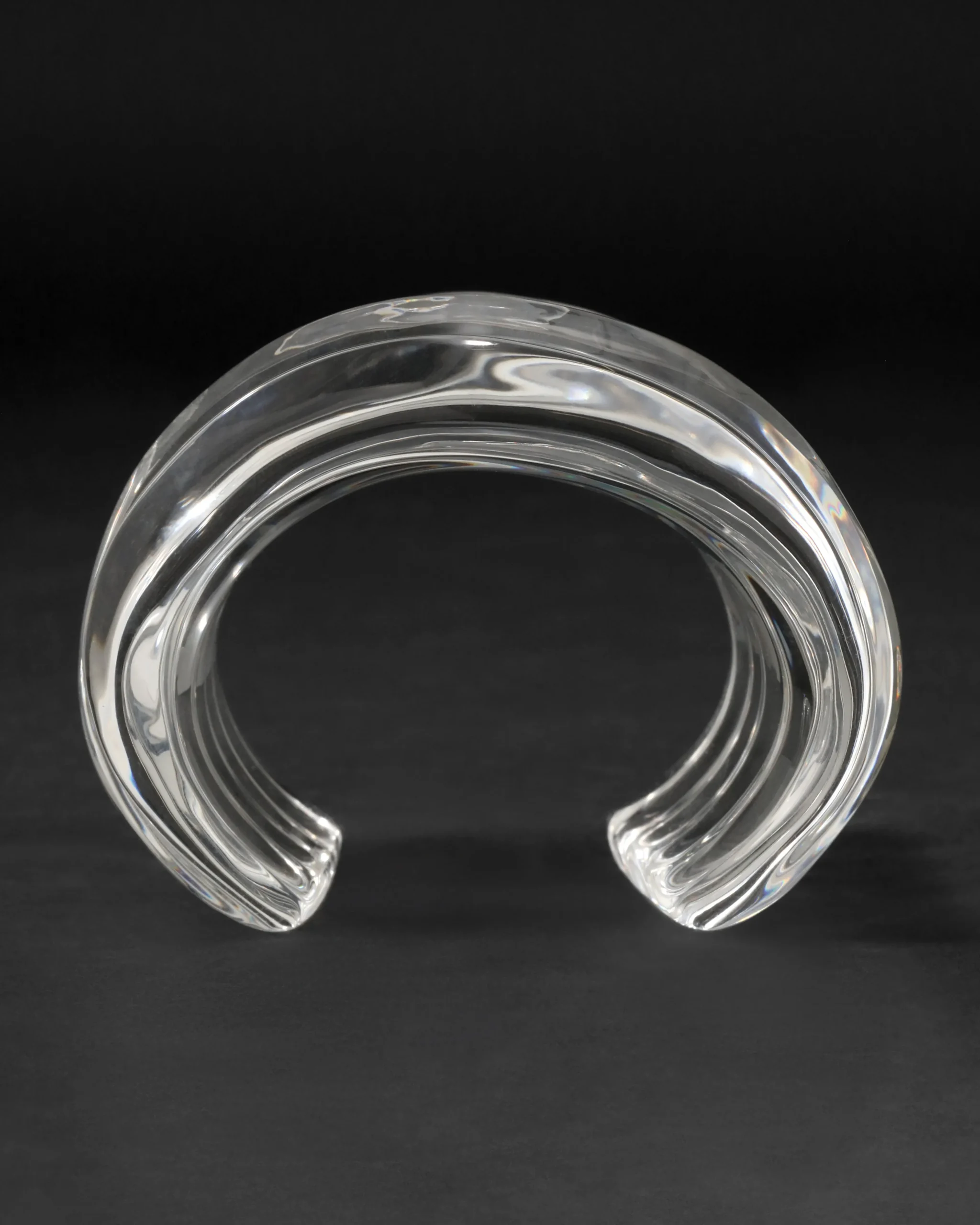 Liquid Lucite Wide Ripple Cuff