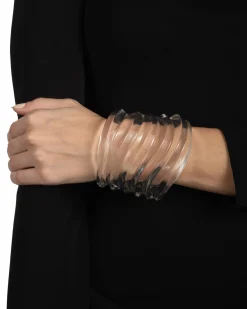 Liquid Lucite Wide Ripple Cuff