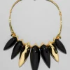 Lucite Armor Necklace- Onyx