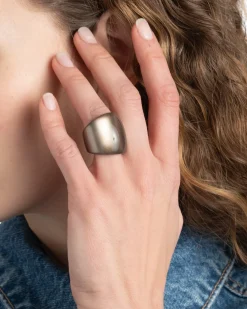 Lucite Block Ring- Dune