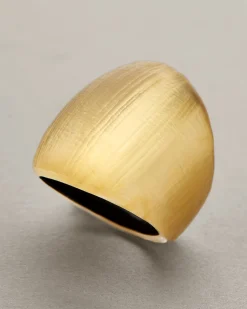 Lucite Block Ring- Gold