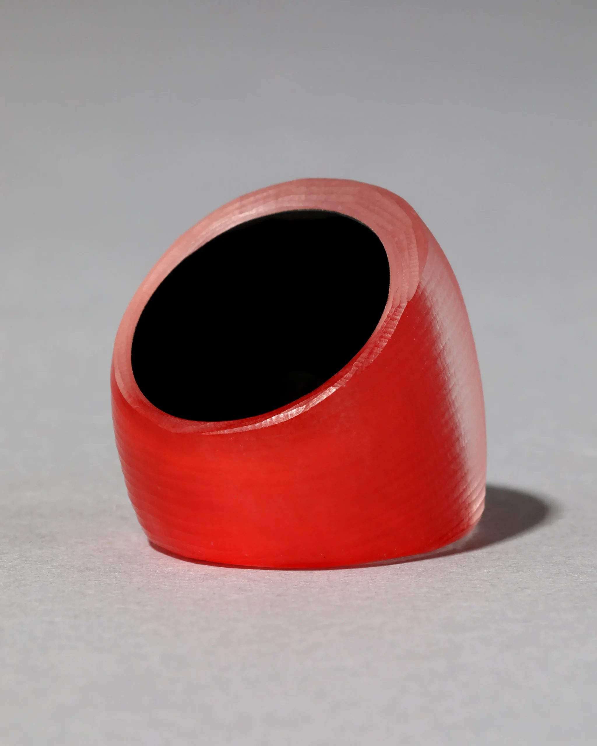 Lucite Block Ring- Lipstick Red