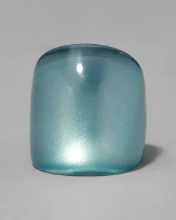 Lucite Block Ring- Metallic Sky