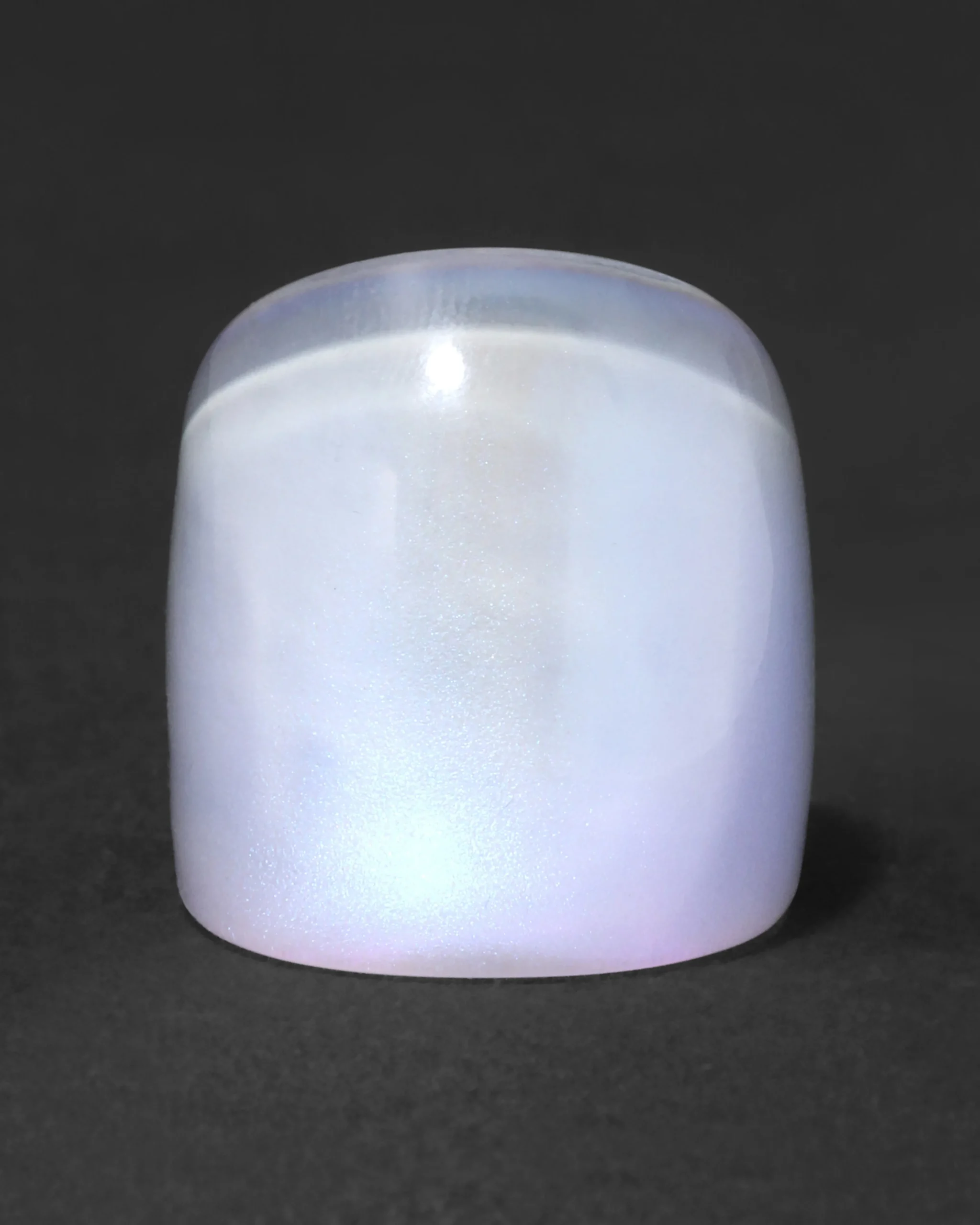 Lucite Block Ring- White Opal