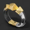 Lucite Brutalist Hinge Bracelet