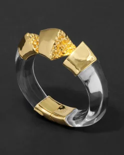 Lucite Brutalist Hinge Bracelet