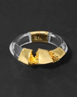 Lucite Brutalist Hinge Bracelet