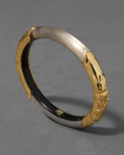 Lucite Brutalist Skinny Bangle- Warm Grey