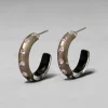 Lucite Crystal Hoop Earring- Dune
