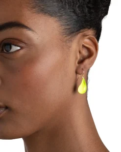 Lucite Dewdrop Earring- Fluorescent Yellow