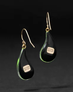 Lucite Dewdrop Earring- Fluorescent Yellow