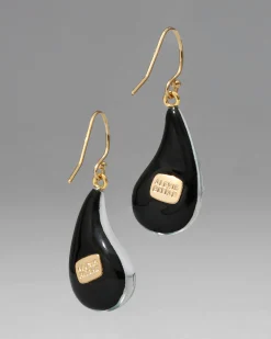 Lucite Dewdrop Earring- Metallic Sky