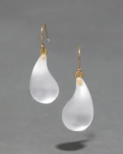 Lucite Dewdrop Earring- Silver