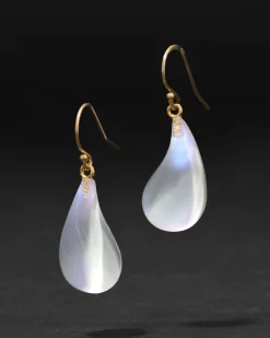 Lucite Dewdrop Earring- White Opal