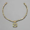 Lucite Jeweled Crystal Collar Necklace- Sage