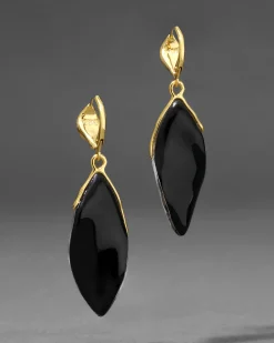 Lucite Petal Leverback Earring- Leopard