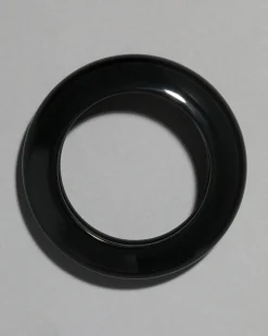Lucite Saucer Bangle Bracelet- Onyx