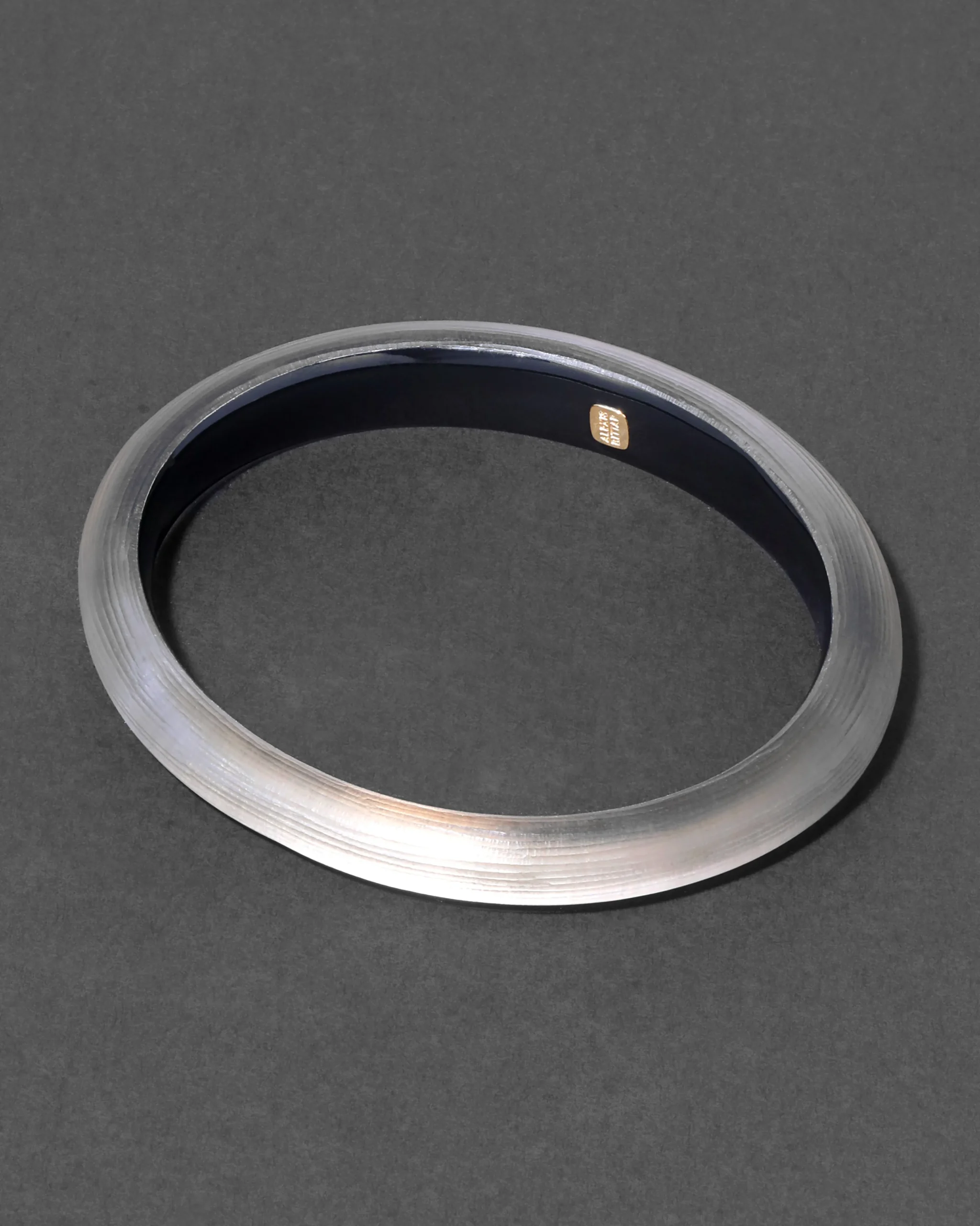 Lucite Skinny Bangle Bracelet- Warm Grey