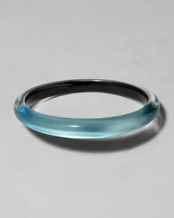 Lucite Skinny Bangle- Metallic Sky