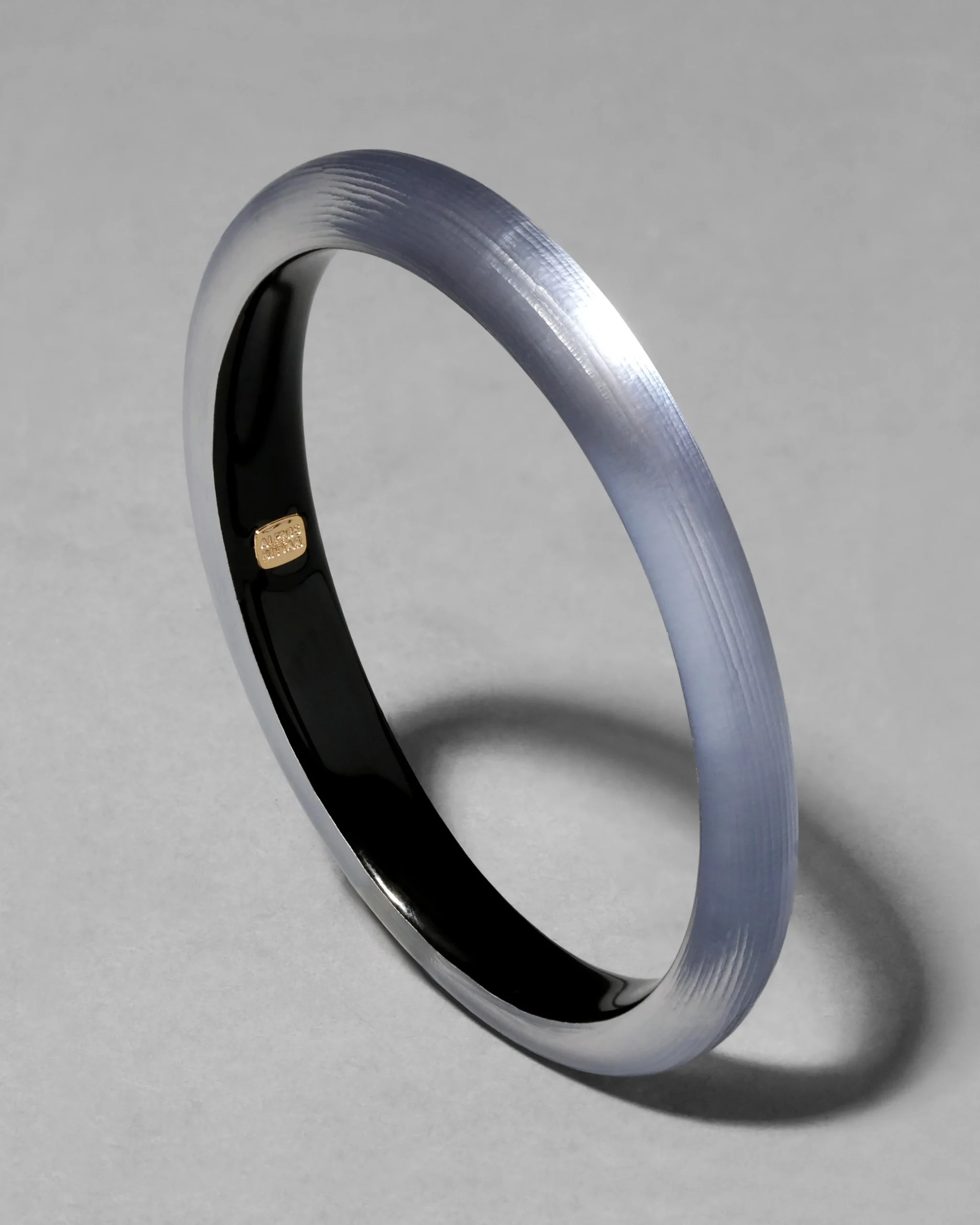 Lucite Skinny Bangle- Steel Blue