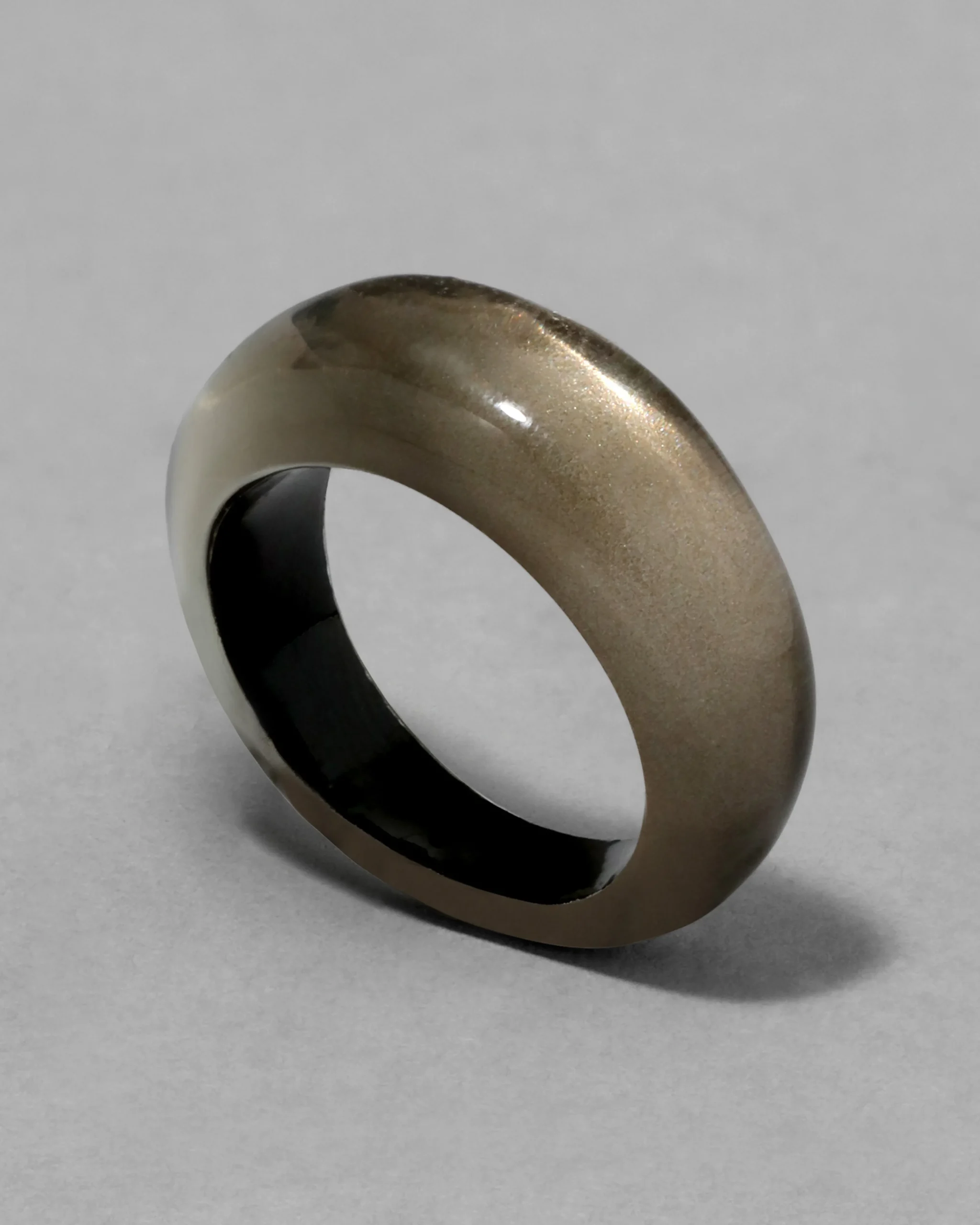 Lucite Tapered Ring- Dune