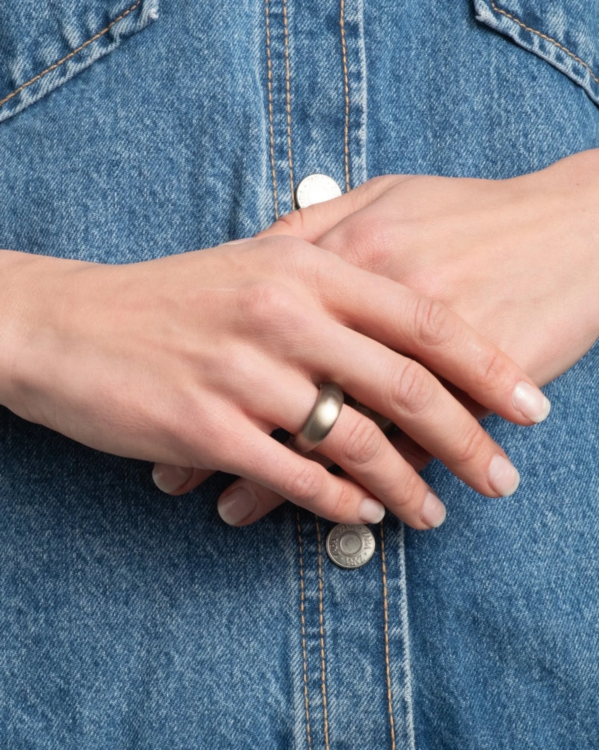 Lucite Tapered Ring- Dune