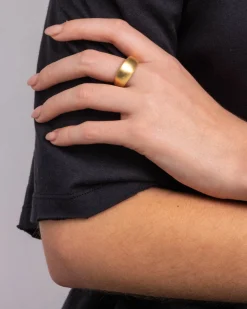 Lucite Tapered Ring- Gold