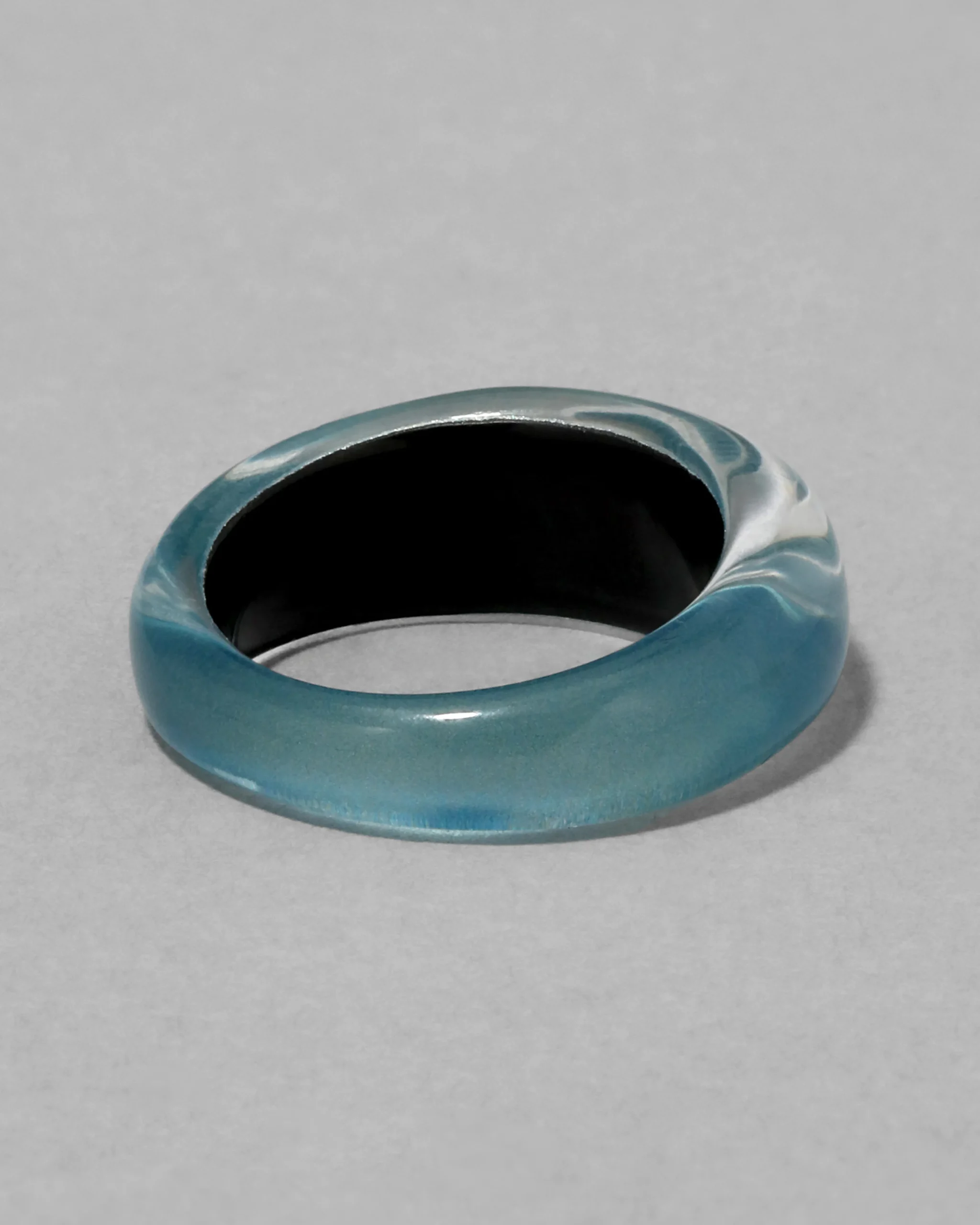 Lucite Tapered Ring- Metallic Sky