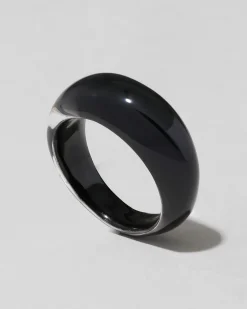 Lucite Tapered Ring- Onyx
